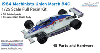 1984 Machinist Union March 84C 1/25 scale - Josele Garza resin full kit