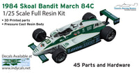 1984 Skoal Bandit March 84C 1/25 Scale - Teo Fabi full resin kit