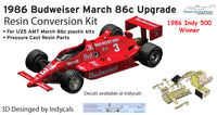 1986 Bobby Rahal Budweiser March 86c Upgrade Resin kit for 1/25 AMT Indycar CART plastic kits