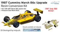 1987 Al Unser Sr. Cummins March 86c Upgrade Resin kit for AMT Indycar CART plastic kits
