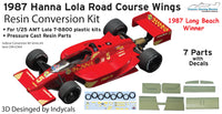 1987 Hanna Auto Wash Lola Long Beach Road Course Wings for 1/25 AMT Indycar kits