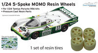 1/24 Five-spoke MOMO wheels for Tamiya Porsche 956 kits