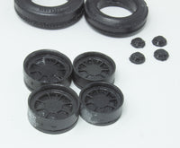 1950s Wheels and Tires 1/24 scale replacement wheels and tires for the Monogram Roadster kit