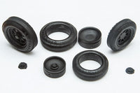1950s Wheels and Tires 1/24 scale replacement wheels and tires for the Monogram Roadster kit