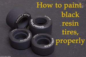 How to paint black resin tires, properly
