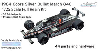 1984 Coors Silver Bullet March 84C 1/25 scale - Al Unser Jr. resin full kit