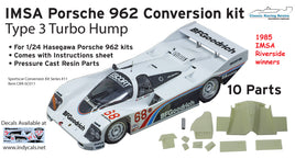 1/24 1985 Riverside winners Porsche 962 IMSA resin Turbo Hump conversion type 3 for Hasegawa & Revell kits GTP