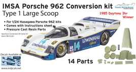 1/24 1985 Lowenbrau Porsche 962 Daytona 3hr ver. Holbert IMSA resin conversion type 1 for Hasegawa & Revell kits GTP