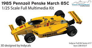 1/25 1985 Pennzoil Penske March 85C Pocono 500 Winner Rick Mears FULL KIT