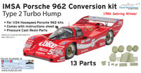 1/24 1986 Coke Porsche 962 IMSA resin Turbo Hump conversion type 2 for Hasegawa & Revell kits GTP