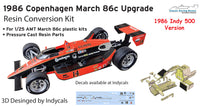 1986 AJ Foyt Copenhagen March 86c Upgrade Resin kit for 1/25 AMT Indycar CART plastic kits