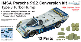 1/24 1986 Lowenbrau Porsche 962 Daytona 24 hr winner Holbert IMSA resin conversion TURBO HUMP for Hasegawa & Revell kits GTP