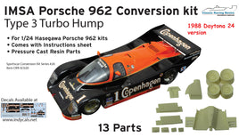 1/24 1988 Copenhagen Foyt Porsche 962 IMSA resin Turbo Hump conversion type 3 for Hasegawa & Revell kits GTP