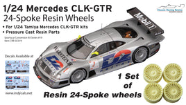 24 spoke resin wheel set for 1/24 Tamiya Mercedes CLK-GTR