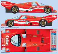 1/24 Scale 1986 Coke Akin Racing Porsche 962, Sebring - Indycals Waterslide decal sheet