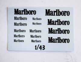 (1/43 scale) 1980's -1990's "fill in" Decal Sheet Smoking Cowboy Indy car resin