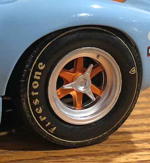 1/24 Scale Upgrade 1968-69 Ford GT40 Black Resin Tires for