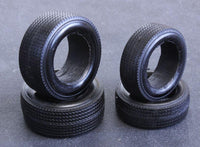 1964 1/25 Black Indy Resin tires "stones" one set 2 fronts 2 rears